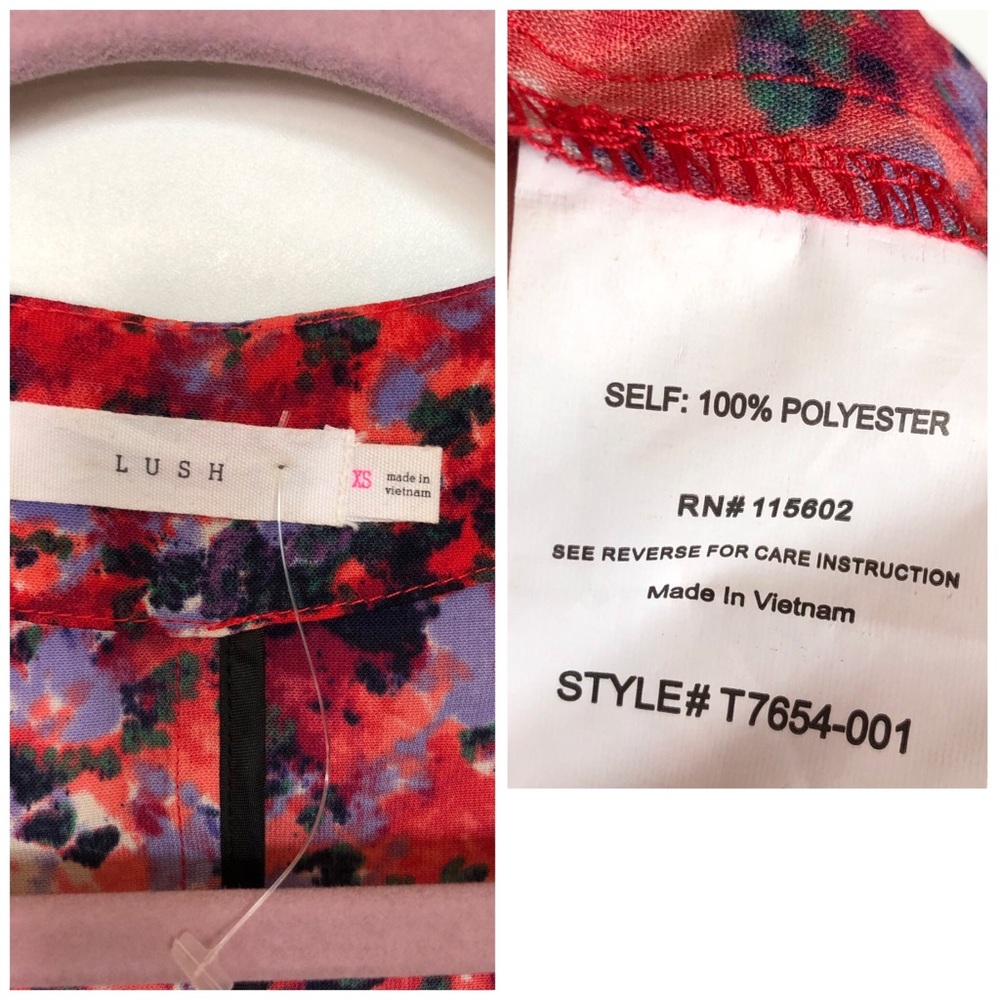 Nwot Lush Colorful Abstract Open Front Blazer - image 7